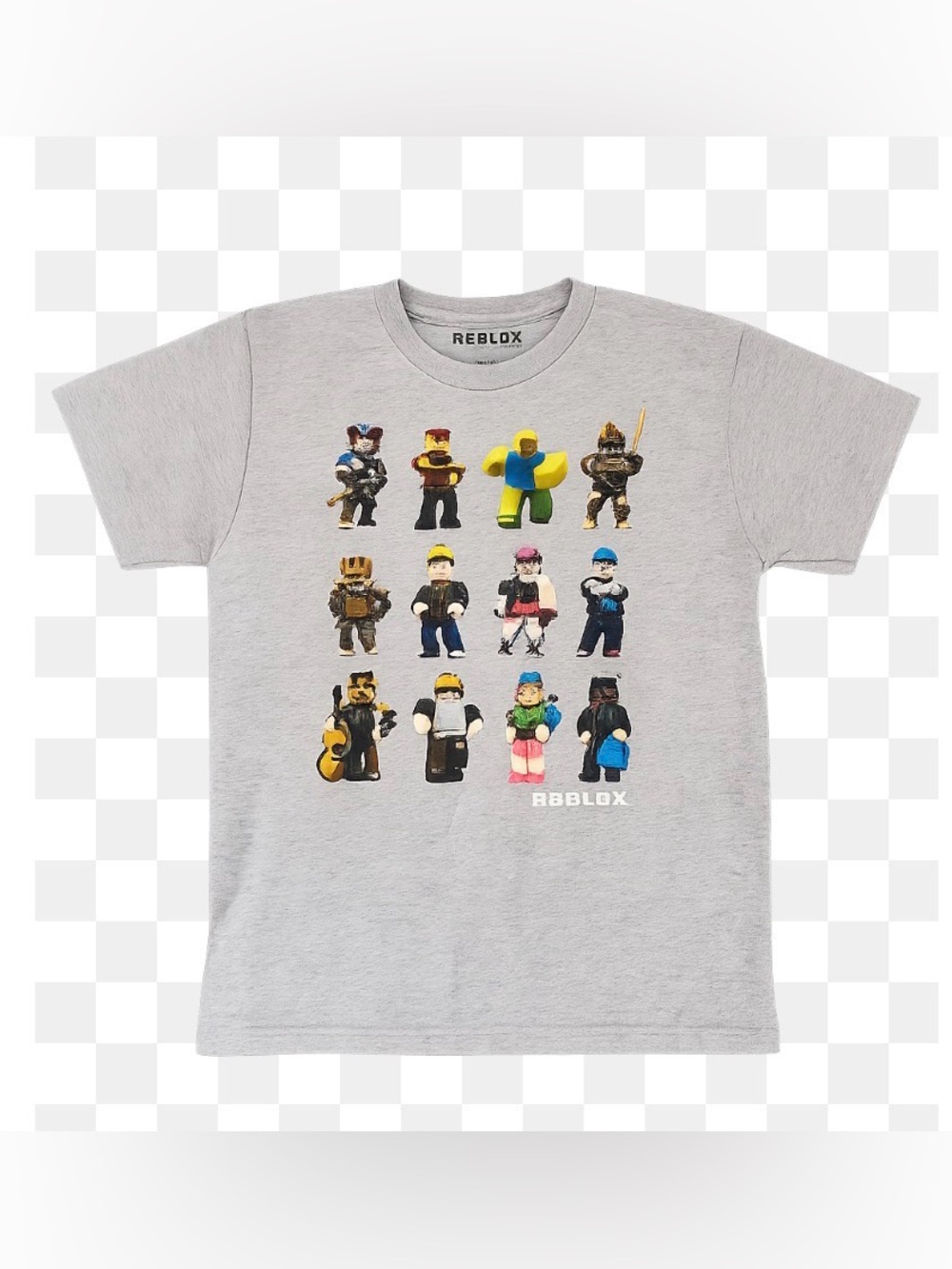 Reblox Kids' Gray Roblox Character Tee